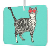 Grappige Tabby Kat Katten Zonnebril Auto Luchtverf Luchtverfrisser (Links)