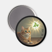 Grappige tabby kat kattenkruid Het Moest Jij Zijn  Magneet (Voorkant / Achterkant)