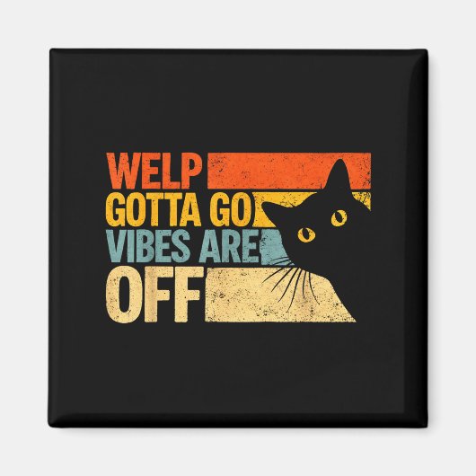 Grappige tabby kat welp moet gaan sarcastisch geze magneet (Voorkant)