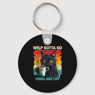 Grappige tabby kat welp moet gaan sarcastisch geze sleutelhanger