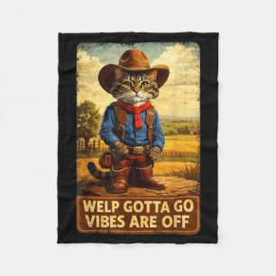 Grappige tabby kat welp moet gaan sarcastisch zegg fleece deken
