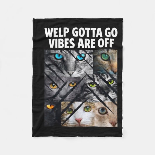 Grappige tabby kat welp moet gaan sarcastisch zegg fleece deken (Voorkant)