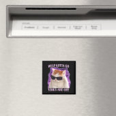 Grappige tabby kat welp moet gaan sarcastisch zegg magneet (Insitu (Vaatwasser))