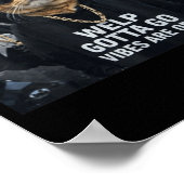 Grappige Tabby Kat Welp Moet Weg Sarcasme Poster (Hoek)