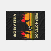 Grappige Tabby Kat Welp Moet Weg Sarcasme Spreuk Fleece Deken (Voorkant (Horizontaal))