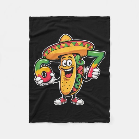 Grappige taco 67 meme cinco de mayo feest ontwerp fleece deken (Voorkant)