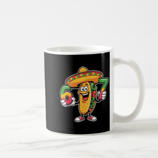 Grappige taco 67 meme cinco de mayo feest ontwerp koffiemok (Rechts)