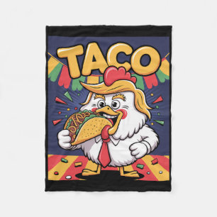 Grappige Taco Anti Trump Altijd Kip Uit Fleece Deken