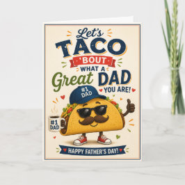 Grappige Taco ‘Bout een Geweldige Vader Vaderdagka Kaart