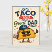 Grappige Taco ‘Bout een geweldige Vader Waardering Kaart (Gele Bloem)