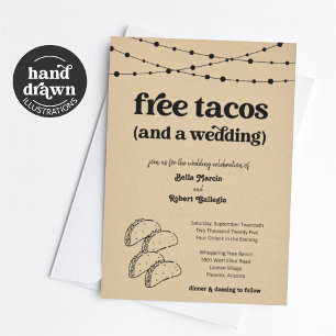Grappige Taco bruiloft uitnodiging - Gratis Taco's