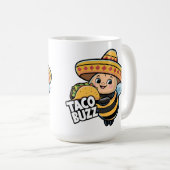Grappige Taco Buzz Bumble Bee Koffiemok (Voorkant rechts)