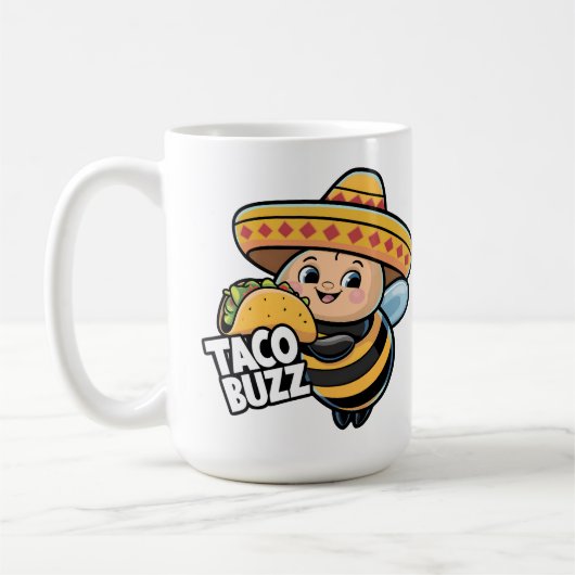 Grappige Taco Buzz Bumble Bee Koffiemok (Links)