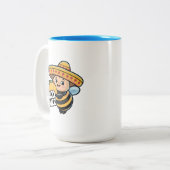 Grappige Taco Buzz Hommel Tweekleurige Koffiemok (Voorkant links)