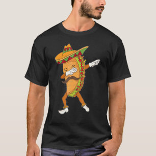 Grappige Taco Dabbing Post Mexicaanse Food Junkie  T-shirt