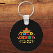 Grappige Taco Derby voor mij Cinco de Mayo Sleutelhanger (Voorkant)