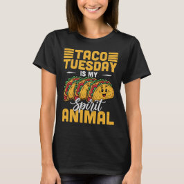 Grappige taco dinsdag is mijn geest dier Mexicaans T-shirt