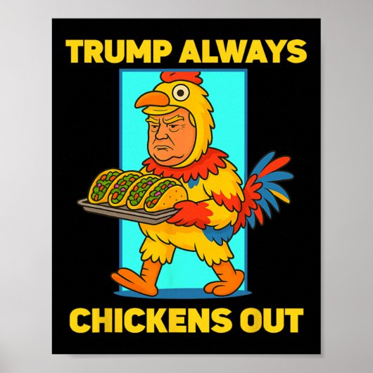 Grappige Taco Dinsdag Trump Geeft Altijd Op Grappi Poster (Voorkant)