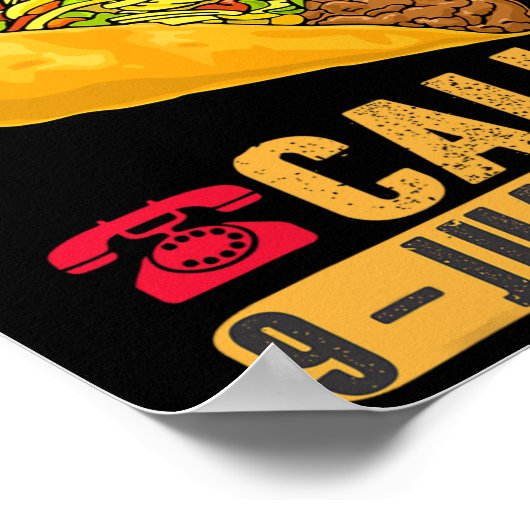 Grappige Taco Emergency Cinco de Mayo Mannen Vrouw Poster (Hoek)