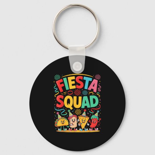 Grappige taco feest squad cinco de mayo sleutelhanger (Voorkant)