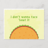 Grappige Taco Illustratie Voedsel Icoon Briefkaart (Voorkant)