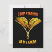 Grappige taco liefhebber stop met staren aankondiging (Voorkant)