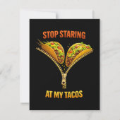 Grappige taco liefhebber stop met staren aankondiging (Achterkant)