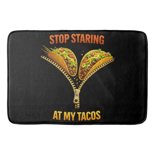 Grappige taco liefhebber stop met staren badmat (Voorkant)