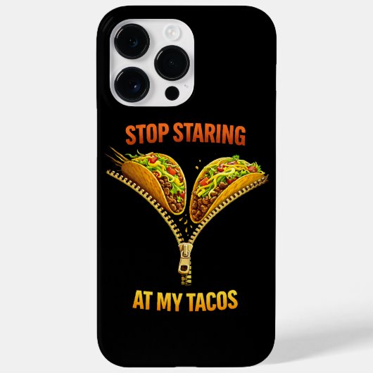 Grappige taco liefhebber stop met staren Case-Mate iPhone case (Achterkant)