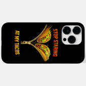 Grappige taco liefhebber stop met staren Case-Mate iPhone case (Achterkant (horizontaal))