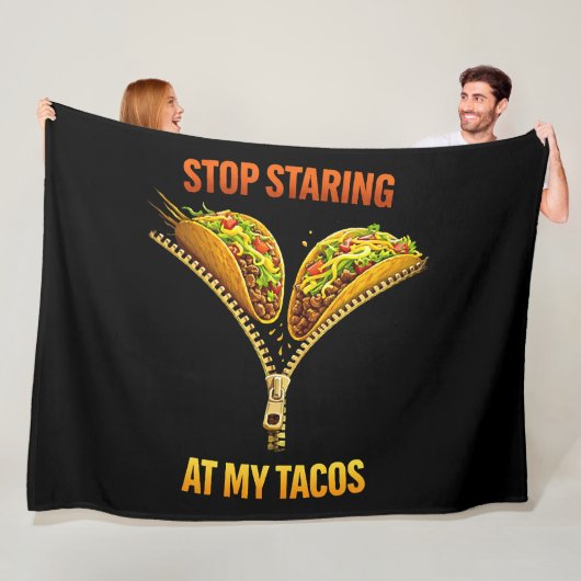 Grappige Taco Liefhebber Stop Met Staren Fleece Deken (In situ)