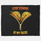 Grappige Taco Liefhebber Stop Met Staren Fleece Deken (Voorkant (Horizontaal))
