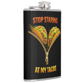 Grappige taco liefhebber stop met staren heupfles (Rechts)