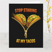 Grappige taco liefhebber stop met staren kaart (Gele Bloem)