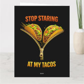 Grappige taco liefhebber stop met staren kaart (Achterkant)