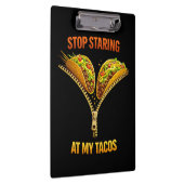 Grappige taco liefhebber stop met staren klembord (Rechts)