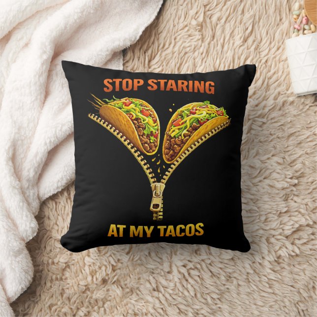 Grappige taco liefhebber stop met staren kussen (Deken)