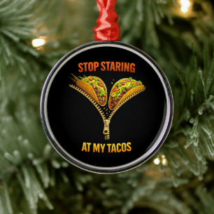 Grappige taco liefhebber stop met staren metalen ornament
