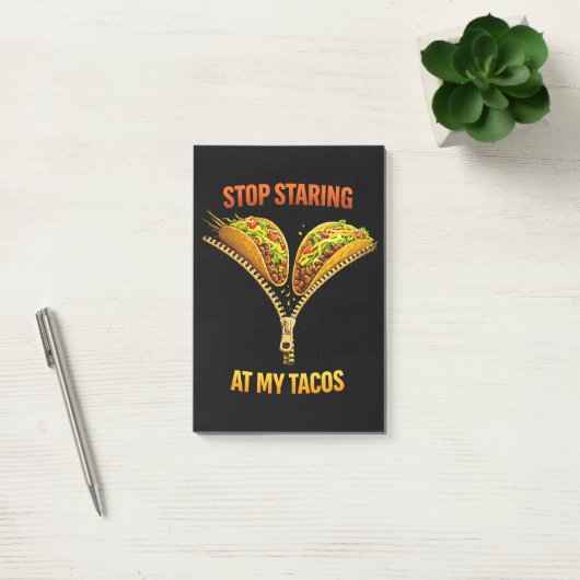 Grappige taco liefhebber stop met staren post-it® notes (Kantoor)