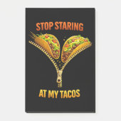 Grappige taco liefhebber stop met staren post-it® notes (Voorkant)