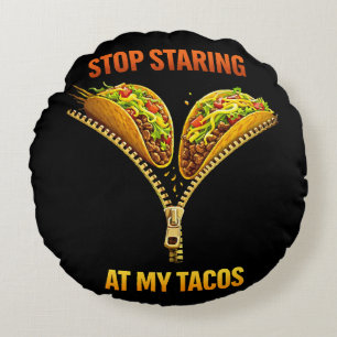 Grappige taco liefhebber stop met staren rond kussen
