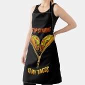 Grappige taco liefhebber stop met staren schort (Insitu)