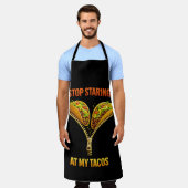 Grappige taco liefhebber stop met staren schort (Gedragen)