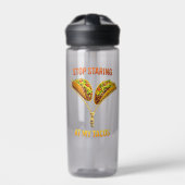 Grappige taco liefhebber stop met staren waterfles (Voorkant)