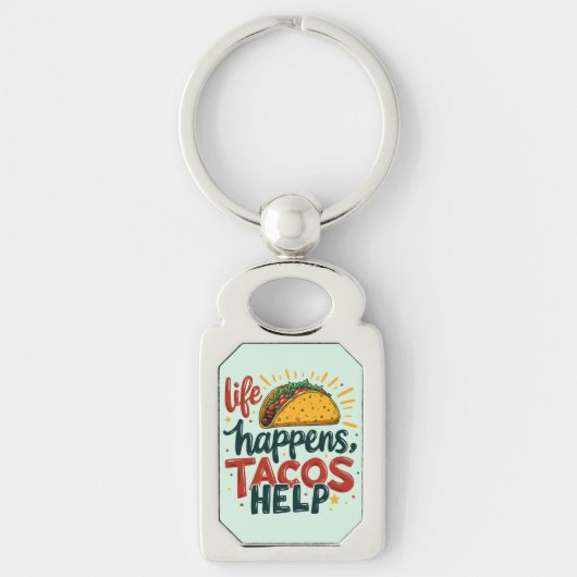 Grappige Taco Lover Fiesta Foodie Humor Art Sleutelhanger (Voorkant)