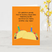 Grappige Taco Lover Verjaardag Kaart (Gele Bloem)