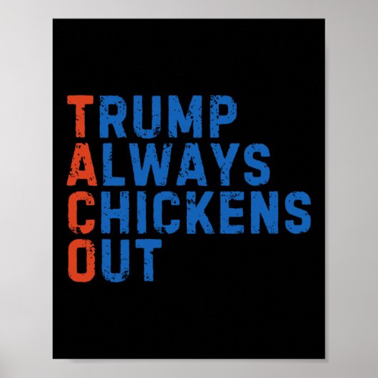 Grappige Taco Meme Trump Piept Altijd Tarief M Poster (Voorkant)