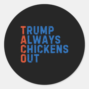 Grappige Taco Meme Trump Piept Altijd Uit Tarief M Ronde Sticker
