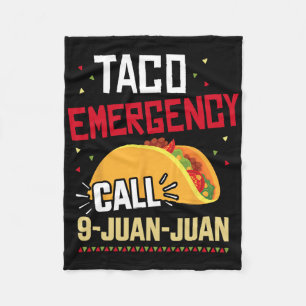 Grappige Taco noodoproep 9 Juan voor Cinco de Fleece Deken