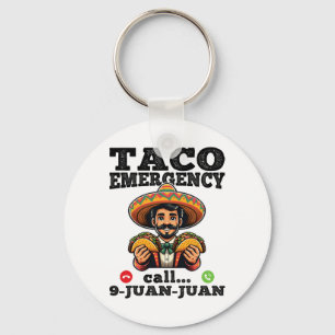 Grappige Taco noodoproep 9 Juan voor Cinco de Sleutelhanger